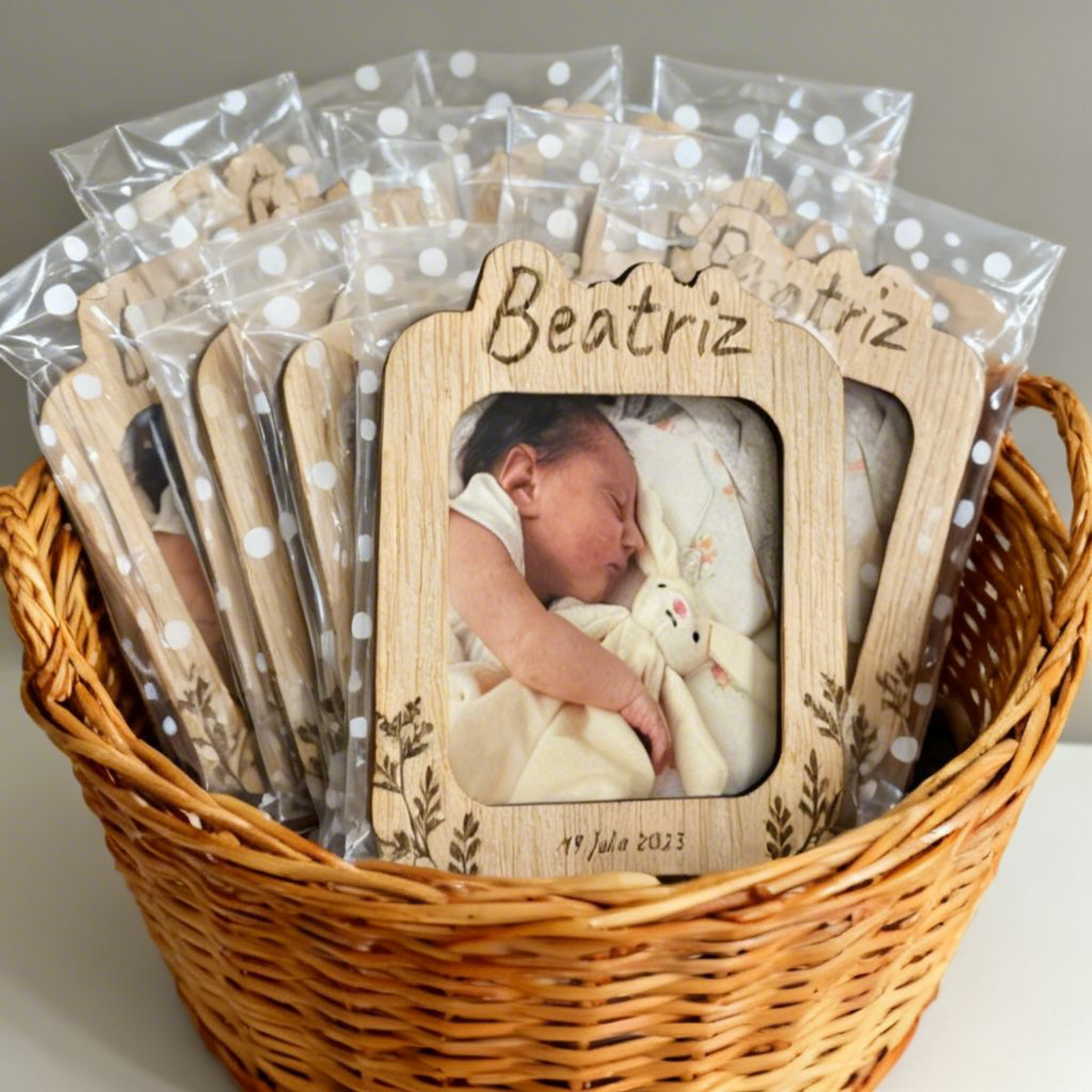 Marco de madera con imán personalizado